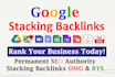 build full google stacking backlinks for SEO gmb ranking