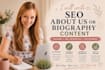 write premium, SEO about us or bio content