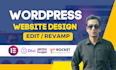 redesign, customize, edit and revamp wordpress website