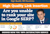 do top quality link insertion niche edit, guest post SEO backlinks