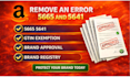 fix amazon listing error 5665 and approve the gtin exemption