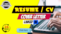 professional resume writer, ats, CV, modern design and linkedin
