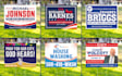 design political campaign and yard sign