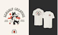 create custom illustrated retro vintage tshirt designs