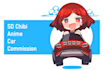 draw sd chibi anime car illustration