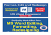 format, create, edit, design ms word document and letterhead
