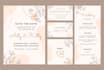create minimalist floral modern wedding invitation card pack