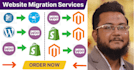 do migration of wordpress, woocommerce, magento 2 website