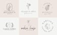 do beautiful feminine hand drawn botanical boho logo design