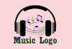 do attractive modern outstanding music logo design