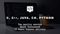 do c,cpp,java and python programming projects for you