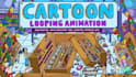 create cartoon looping animation for website background, etc