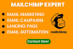 design mail chimp email template and steup email campaign