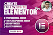 create a full website using elementor pro