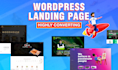 make creative wordpress landing page, elementor landing page