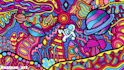 make psychedelic digital doodle art in my style
