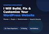 build, customize, or fix your wordpress website