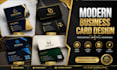 design modern professional business card with print ready