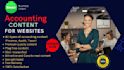 create accounting content for your website