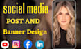 provide 20 attractive social media post design services by photoshop
