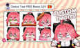 draw custom twitch and discord emotes static and animated for stream