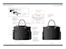design your bag, handbag, backpack, luggage, wallet, and make a tech pack