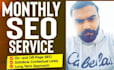 provide monthly SEO services of wordpress, wix,  shopify web