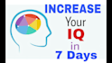 improve your iq rapidly