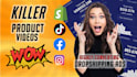 create shopify drop shipping facebook video ads
