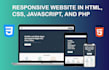 develop a custom website in html, css, javascript, and PHP