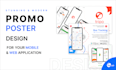 design stunning and modern promo and social media poster for app and web