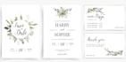 create floral wedding invite and stationery