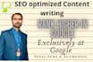 write SEO optimized blog post articles