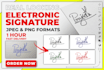 make electronic digital vector signature from handwritten
