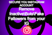 remove bot, fake and inactive fallowers from your instagram account