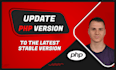 update the php version of your site