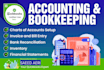do bookkeeping in quickbooks online complete setup and reconciliation
