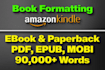 format book for amazon, ingramspark, lulu, barnes and noble