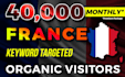 deliver real france keyword targeted website traffic
