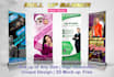 design a roll up banner, stand banner, pull up banner