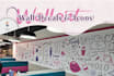 design home, office wall art, doodles, and decals