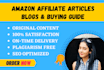 write amazon affiliate SEO articles, blogs, and buying guide