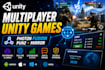 develop unity multiplayer games with photon fusion, mirror and netcode