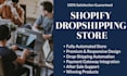 create shopify dropshipping store, ecommerce online shop