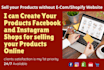 build facebook, instagram, pinterest, products shops