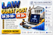 write guest post on a da60 law and legal blog