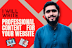 be a professional SEO web content writer for your website