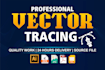 do vector tracing, redraw logo, image convert to vector