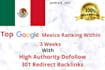 do mexico SEO google ranking with dofollow da90 backlinks