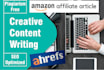 write SEO friendly amazon affiliate articles and post them